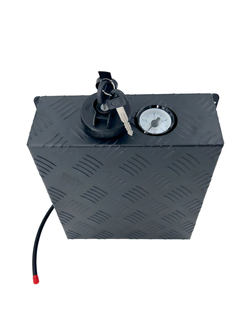 Born to Roam — Black Checker Plate Fuel Tank Cover