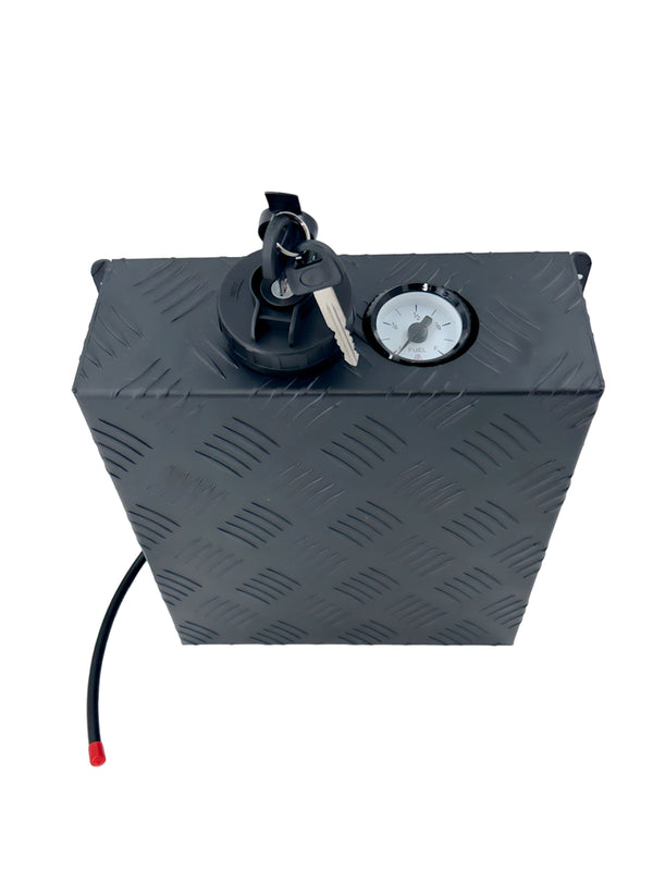 Born to Roam — Black Checker Plate Fuel Tank Cover