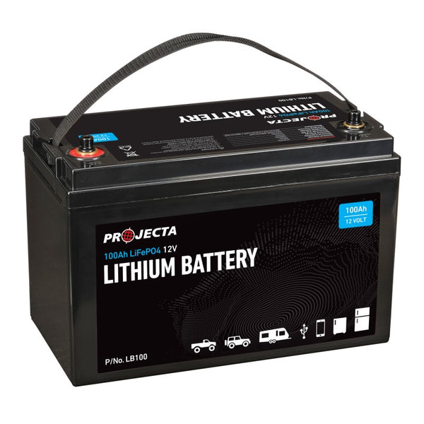 Projecta 100Ah 12V Lithium Battery — LiFePO4, N70 Size, 5-Year Warranty
