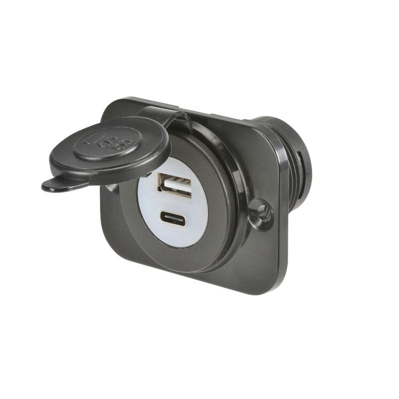 Narva Heavy-Duty USB-A / USB-C Single Socket
