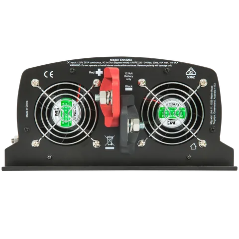 Enerdrive ePOWER 2600W Pure Sine Wave Inverter — AC Transfer & RCD, 12V