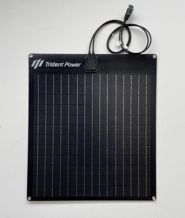 Trident Power 50W Flexible Solar Panel — All-Black, ETFE, MC4