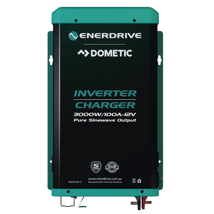 Enerdrive 3000W/100A Inverter-Charger — True Sine Wave, 12V, 5-Year Warranty