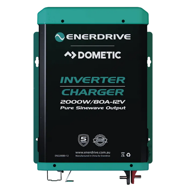 Enerdrive 2000W/80A Inverter-Charger — True Sine Wave, 12V, 5-Year Warranty